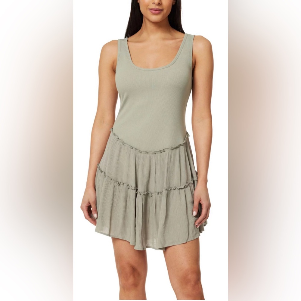 Wallflower Ribbed Bodysuit - Sage Green, Size XS